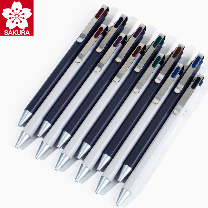 일본 사쿠라 젤 펜, 푸시 타입 복고풍 우아한 수성 펜, 서명 펜 복고풍 색상, 하이 엔드 질감 복고풍 펜